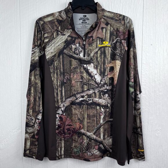 Mossy Oak shirt men’s Large Break up infinity, Camouflage, pull over quarter zip - Picture 3 of 10